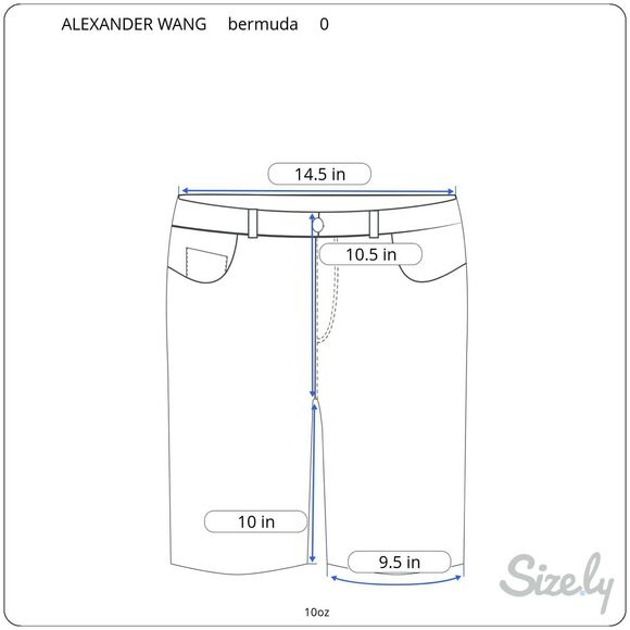 Alexander Wang High Rise Wool Bermuda Shorts 0 Black Silver - Picture 8 of 8